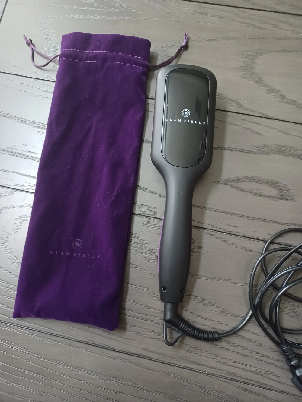Purple Heated Straightening Brush - Women Hair